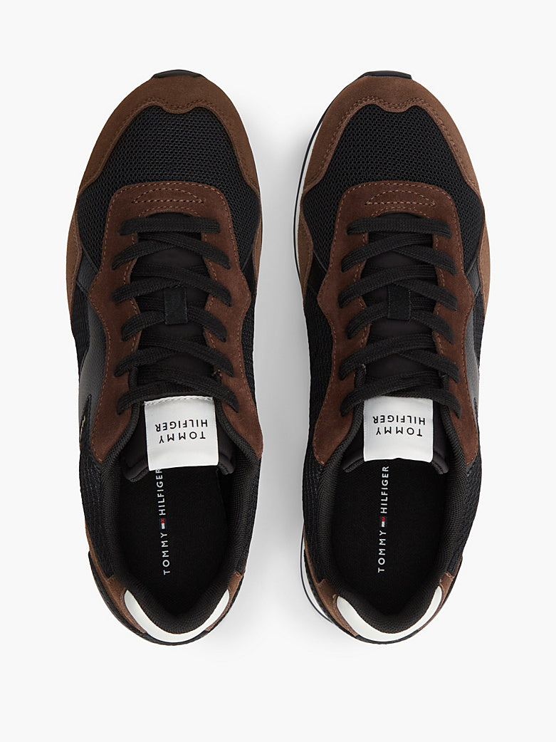 Tommy Hilfiger - Sneakers in pelle con mix di texture e logo