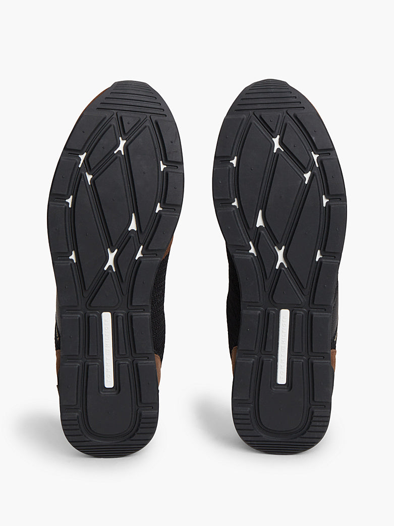 Tommy Hilfiger - Sneakers in pelle con mix di texture e logo