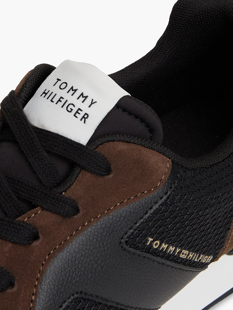 Tommy Hilfiger - Sneakers in pelle con mix di texture e logo