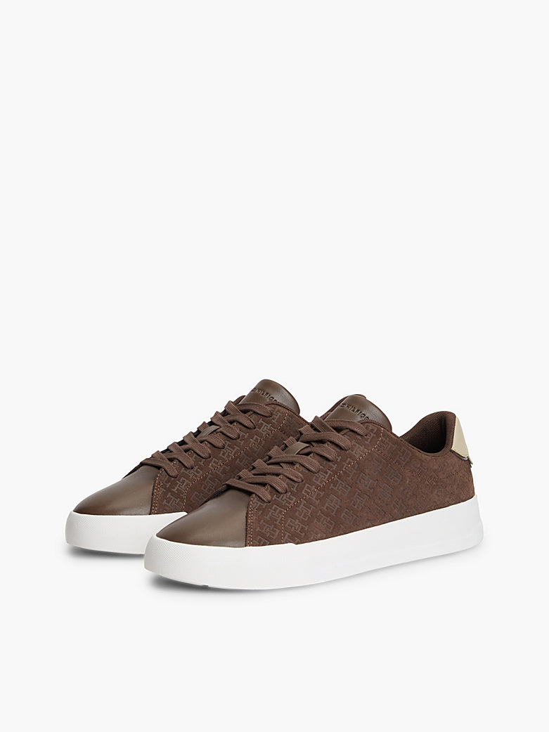 Tommy Hilfiger - Sneakers sportive in pelle con logo TH all over