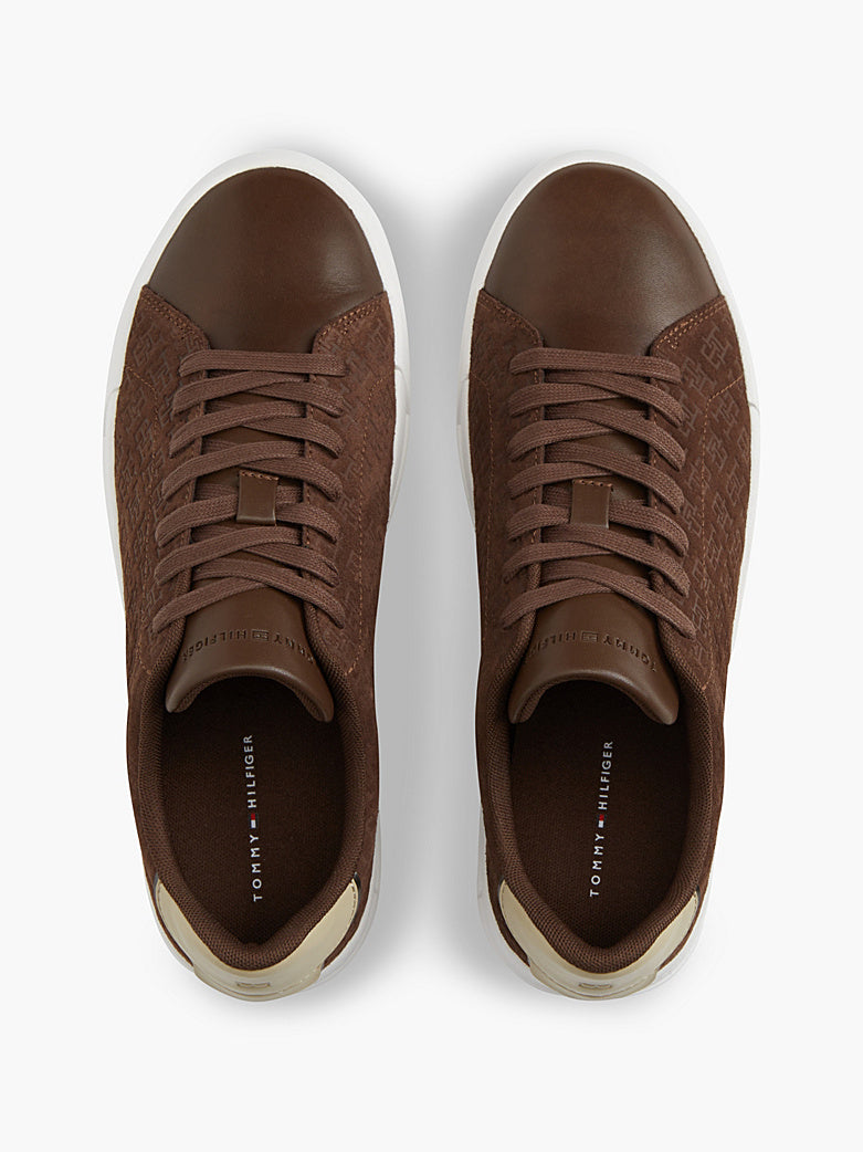 Tommy Hilfiger - Sneakers sportive in pelle con logo TH all over