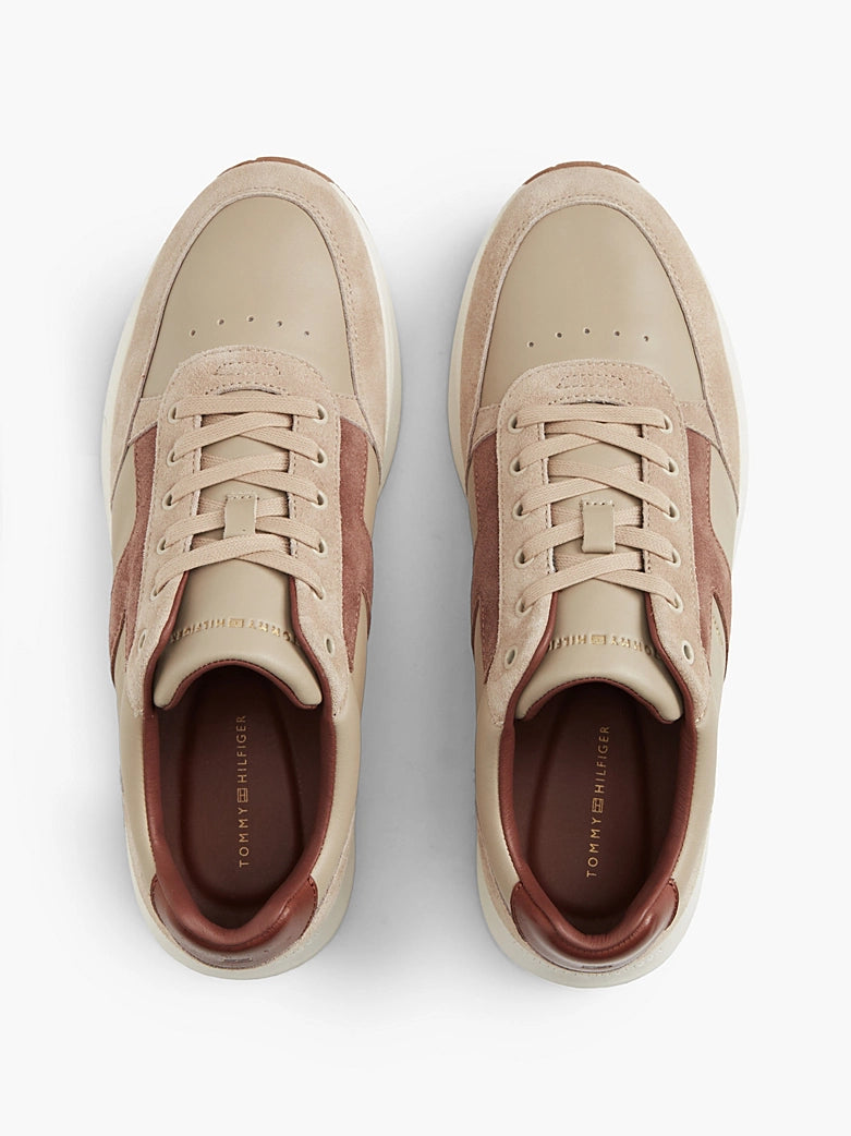 Tommy Hilfiger - Sneakers in pelle con mix di texture
