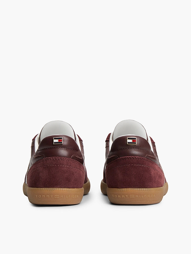 Tommy Hilfiger - Sneakers TH Tribeca in pelle con mix di texture e bandierina
