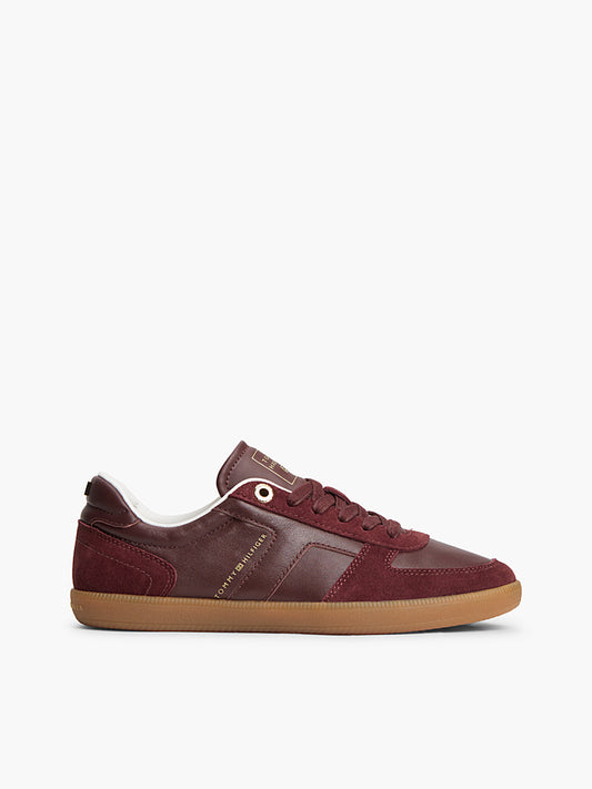 Tommy Hilfiger - Sneakers TH Tribeca in pelle con mix di texture e bandierina