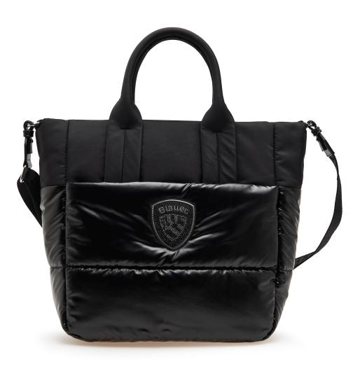 Blauer - Padded Polyester nylon tote bag XL metal