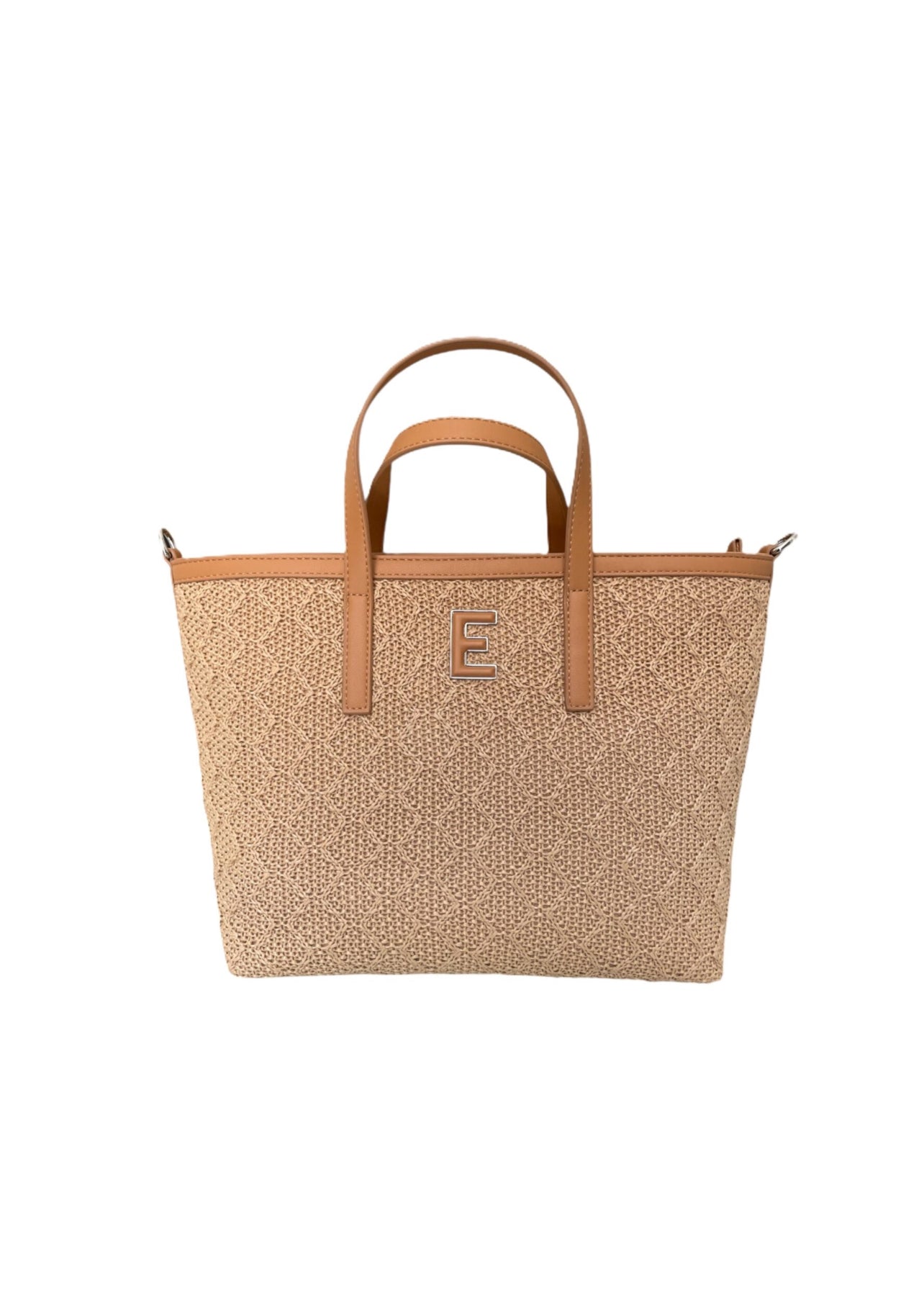 Ermanno Firenze - Borsa Small Tote Terra Straw