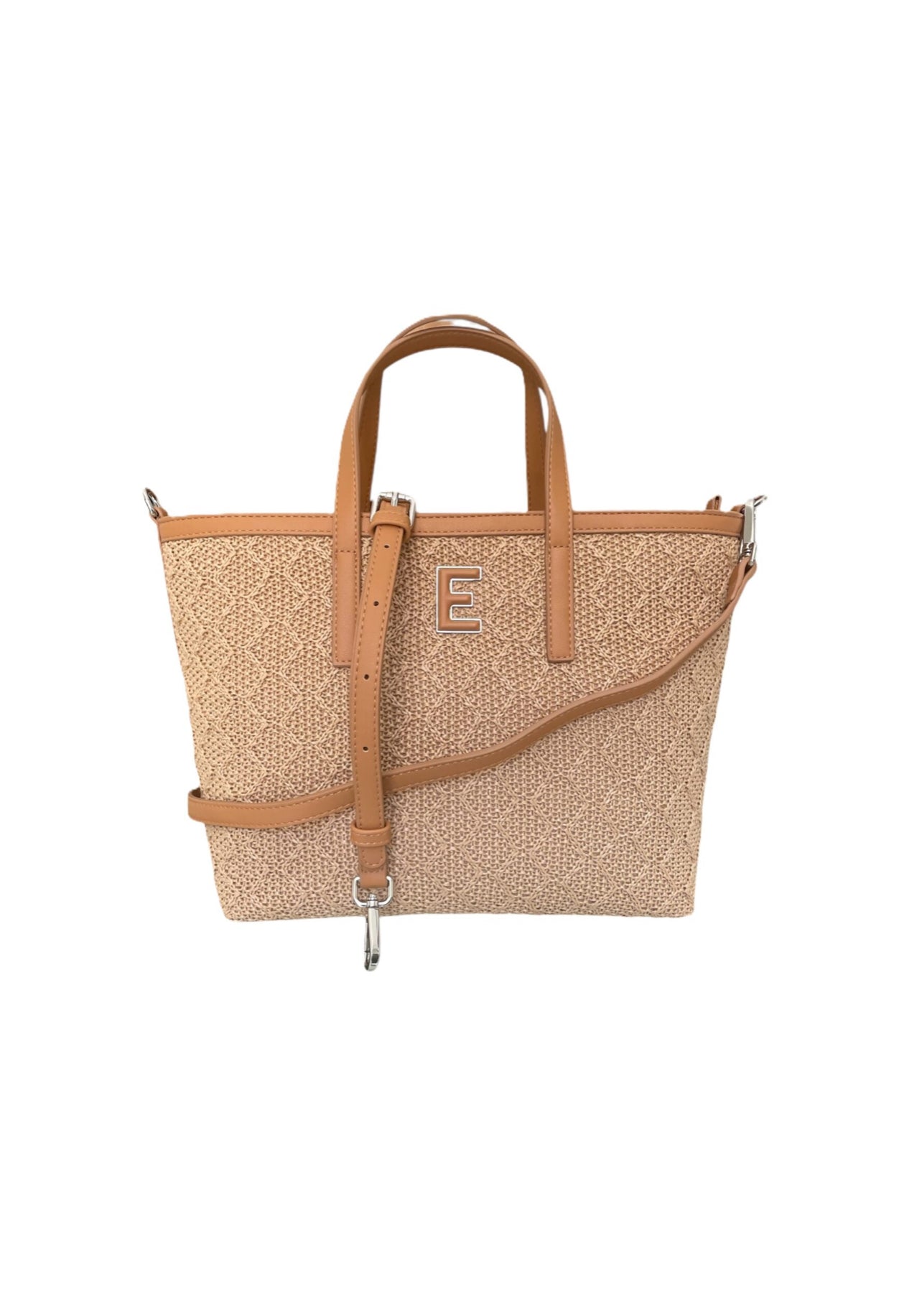 Ermanno Firenze - Borsa Small Tote Terra Straw