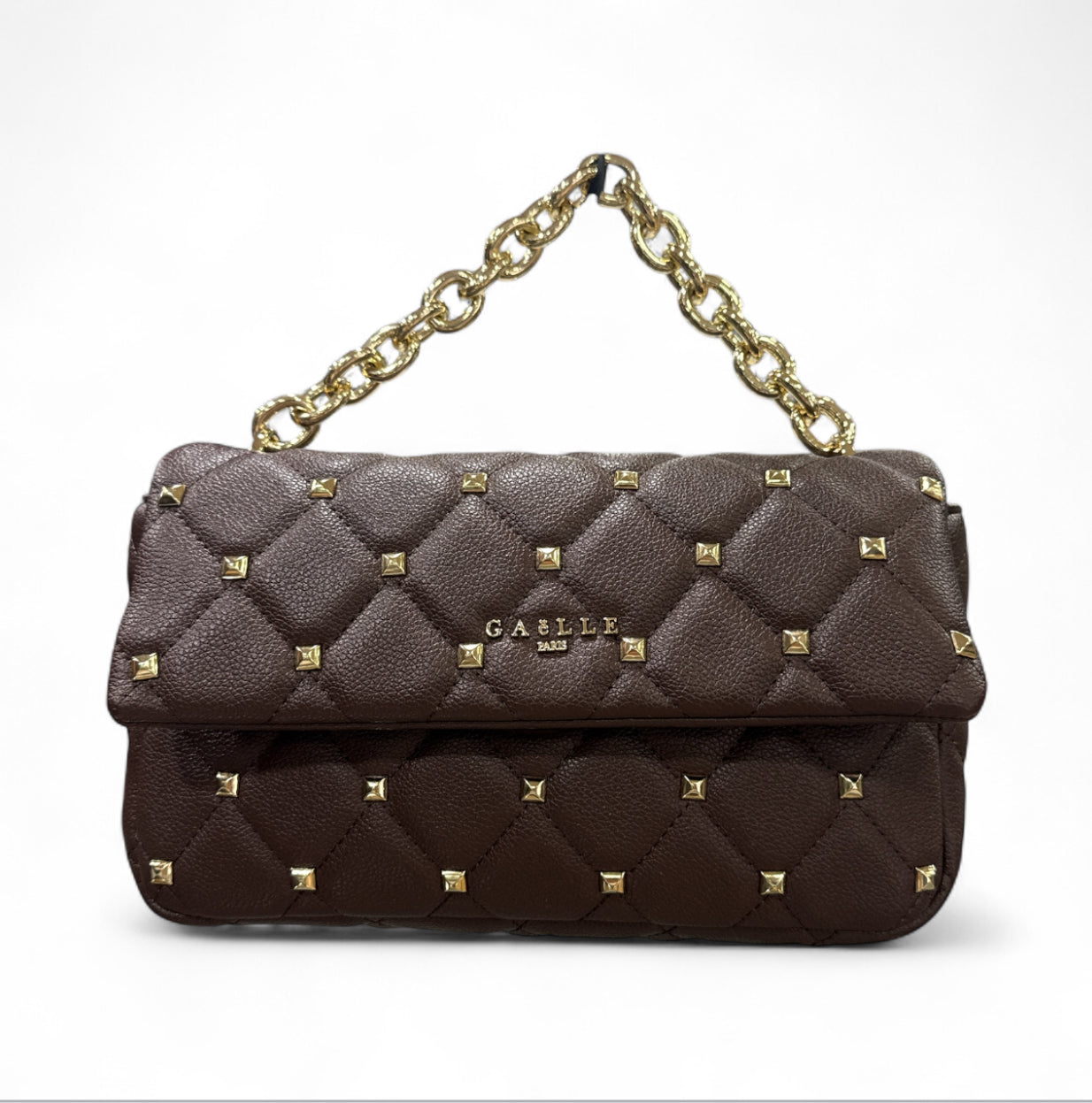 Gaëlle -  regular shoulder strap borchia e maxi catena oro