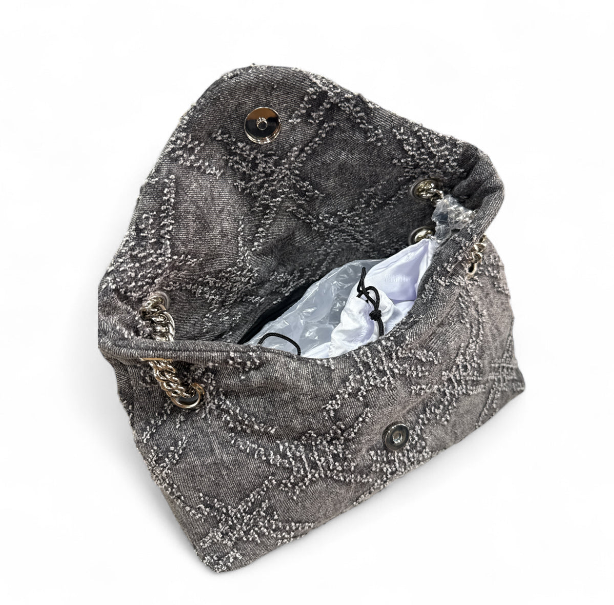 Gaëlle - regular shoulder strap denim sfrangiato