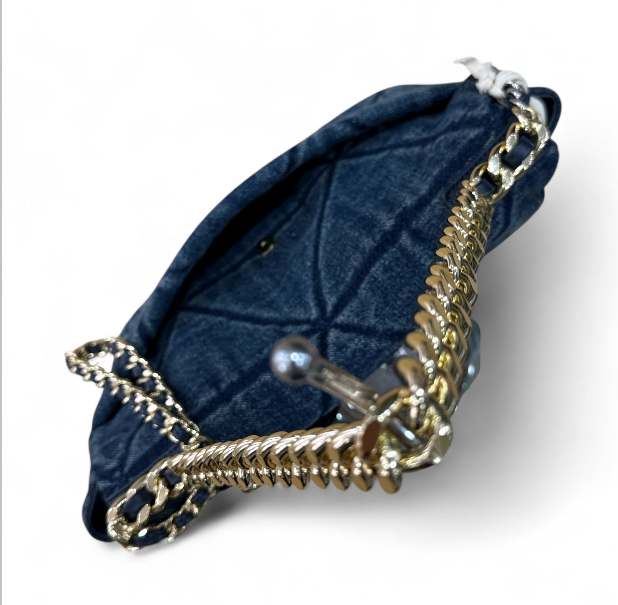 Gaëlle - maxi shoulder strap denim matelassè