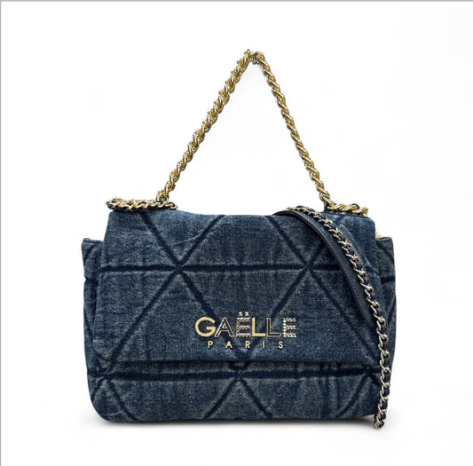 Gaëlle - maxi shoulder strap denim matelassè