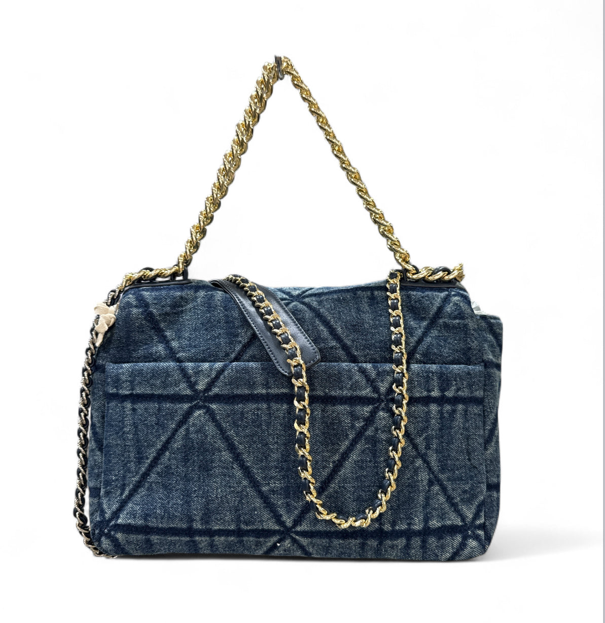 Gaëlle - maxi shoulder strap denim matelassè