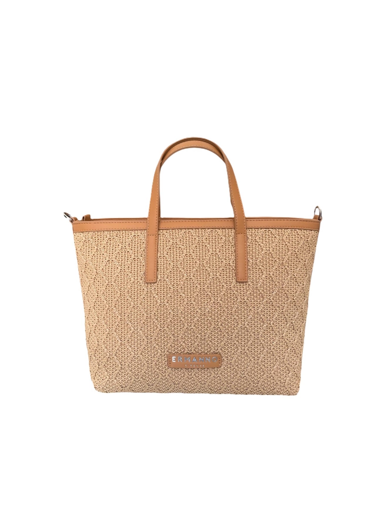 Ermanno Firenze - Borsa Small Tote Terra Straw