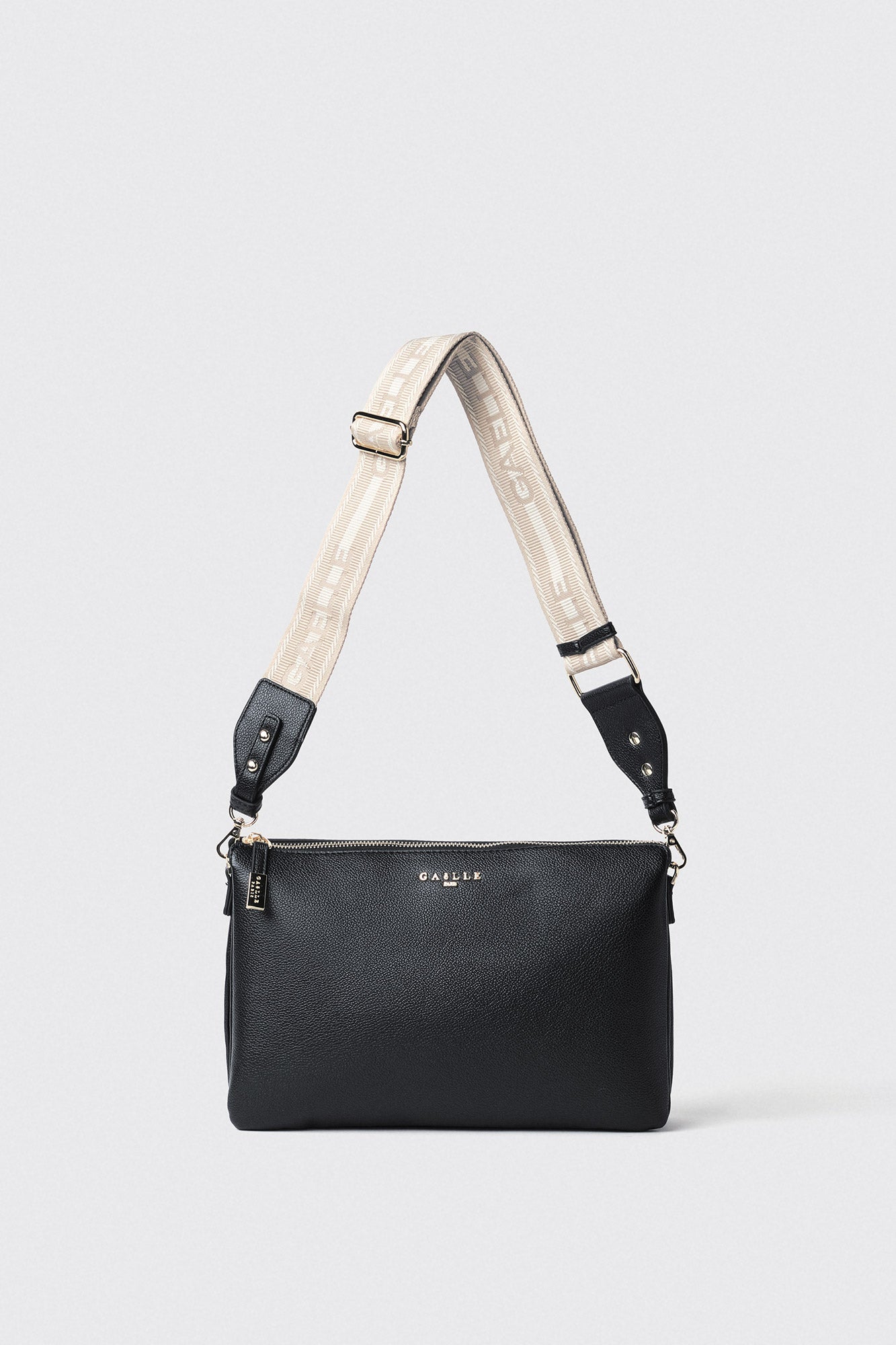 GAËLLE - REG SHOULDER STRAP CON LOGO IN METALLO E TRACOLLA JACQUARD