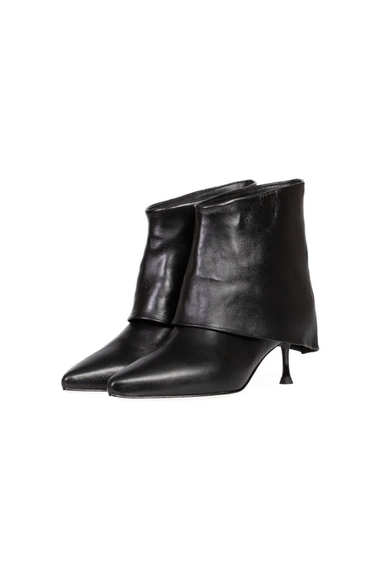 Ovyè tronchetto in pelle nero