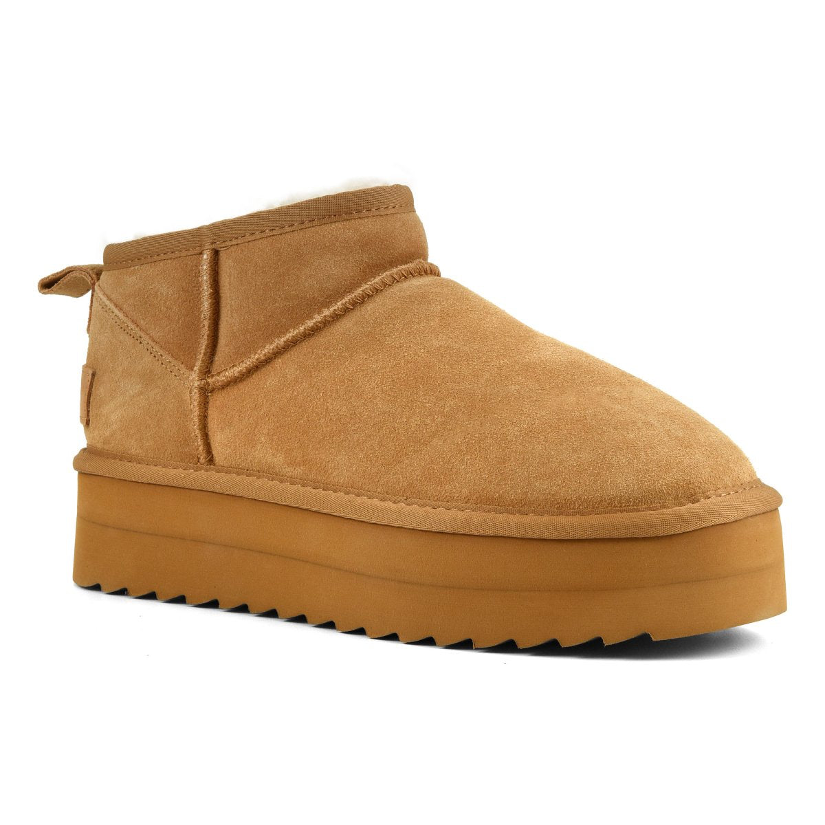Colors of California - Yuro Sheeoskin Platform in pelle con fodera montone
