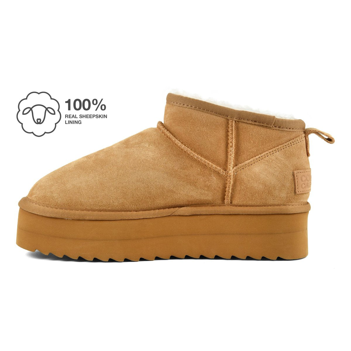 Colors of California - Yuro Sheeoskin Platform in pelle con fodera montone