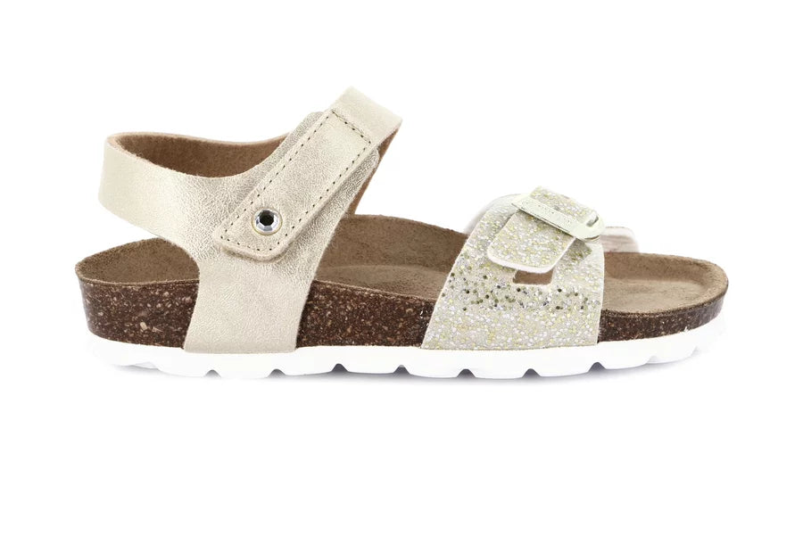 Grünland - Sandalo glitterato con chiusura a strappo | LUCE
