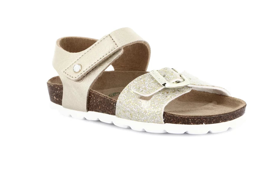 Grünland - Sandalo glitterato con chiusura a strappo | LUCE