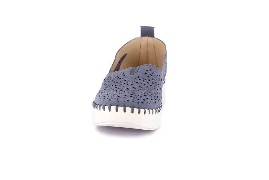 Grünland - Slip on con zeppa e microforature | SILI
