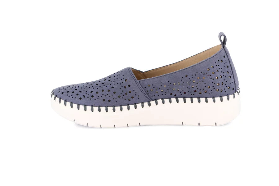 Grünland - Slip on con zeppa e microforature | SILI