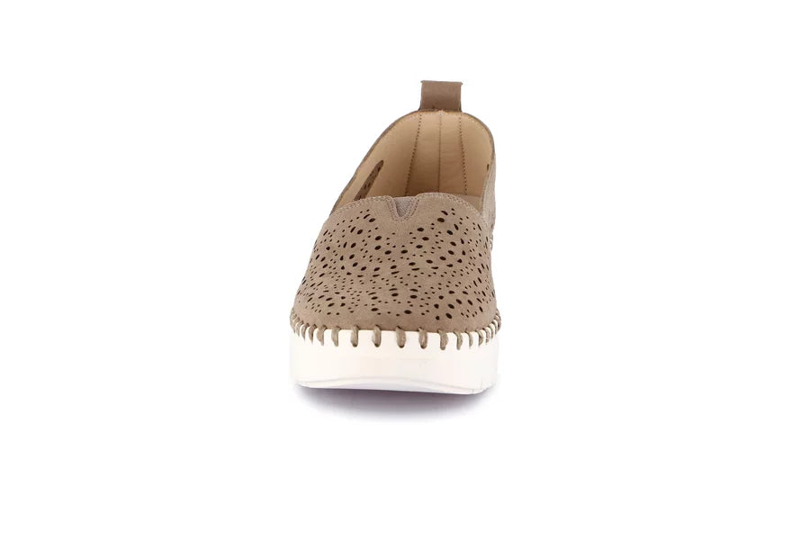 Grünland - Slip on con zeppa e microforature | SILI