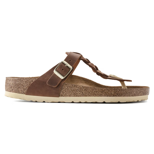 Birkenstock - Gizeh Braided Pelle oliata