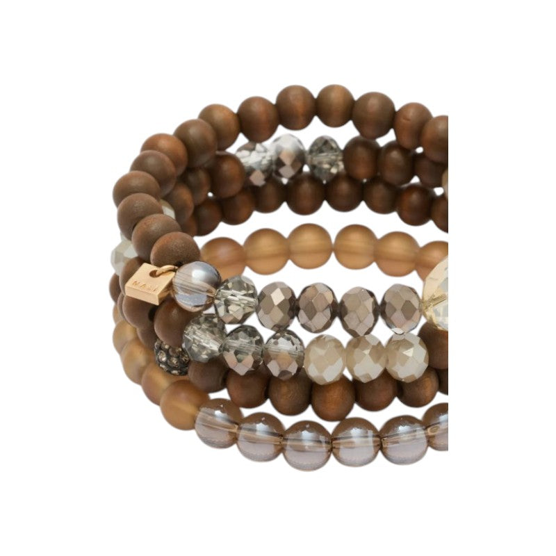 Nalì-set bracciali elastico beads