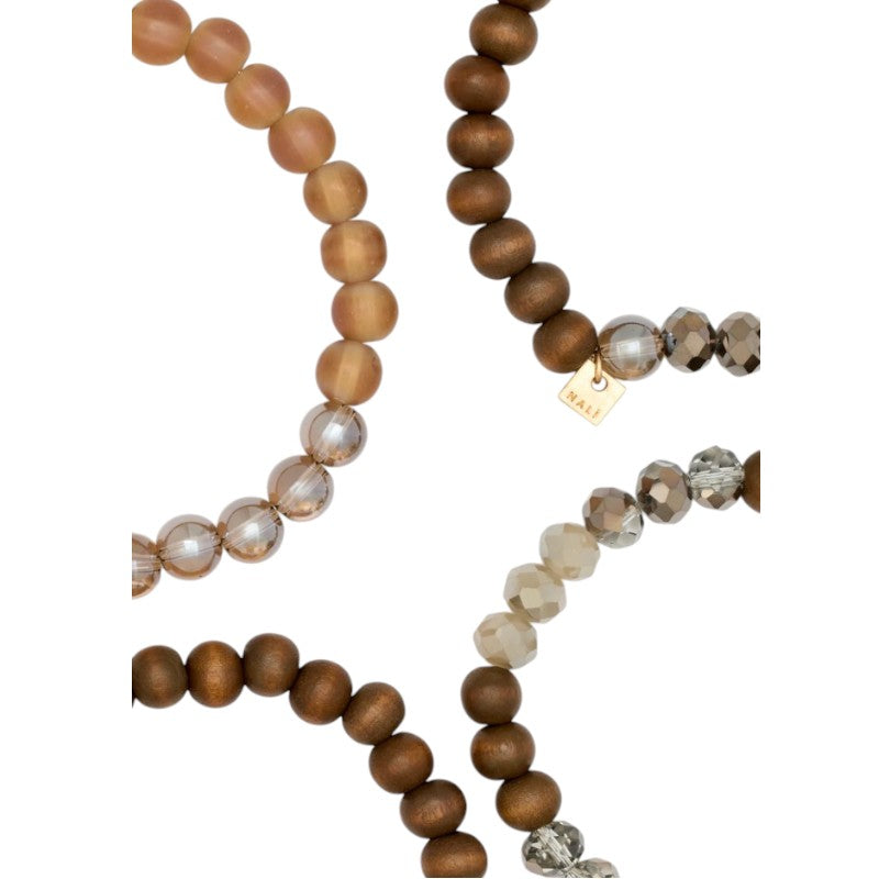 Nalì-set bracciali elastico beads