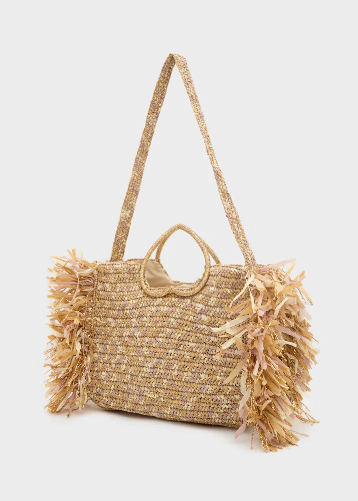 Nali -  Borsa Milos manico cuore+frange