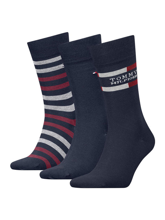 Tommy hilfiger- box regalo 3 calze lunghe uomo
