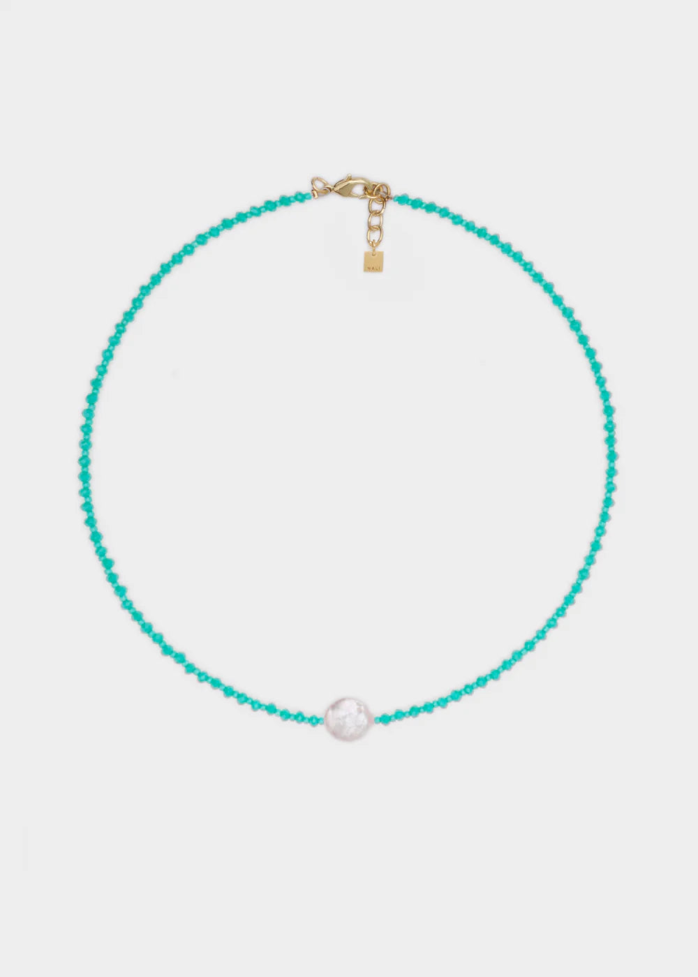 NALÍ - COLLANA PERLINE E PERLA BIANCA