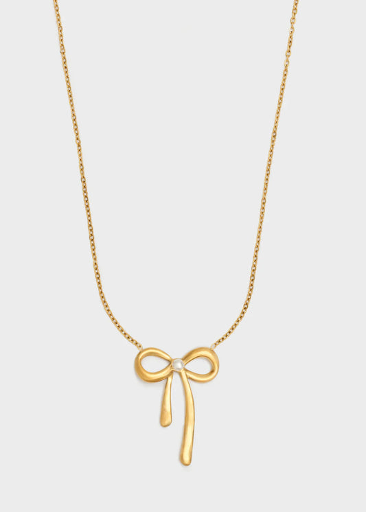 Nali collana fiocco/ perla oro