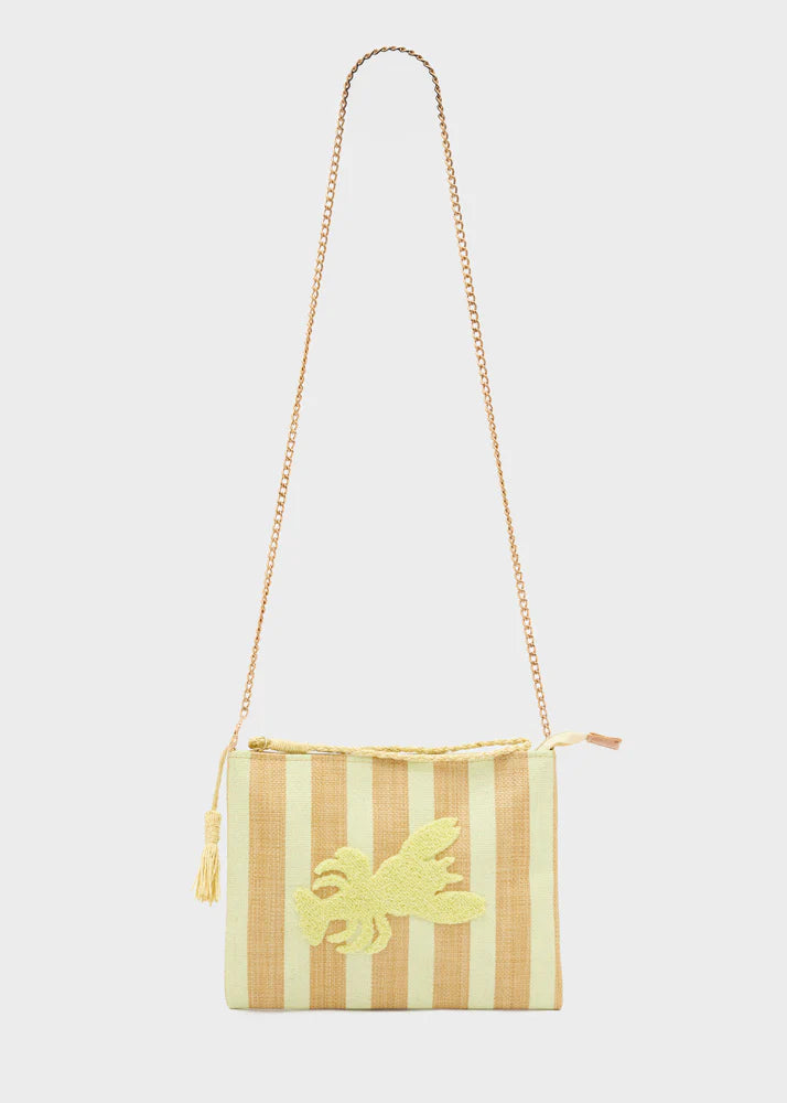 Nali -  Pouch stripes in paglia a mano