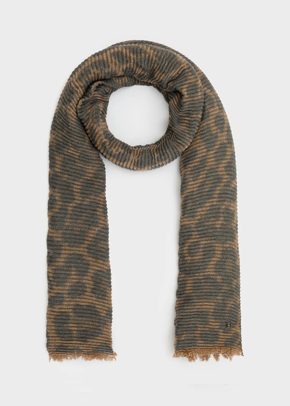 Nalì- sciarpa animalier lurex plisse