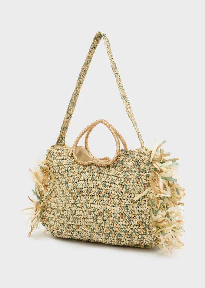 Nali -  Borsa Milos manico cuore+frange