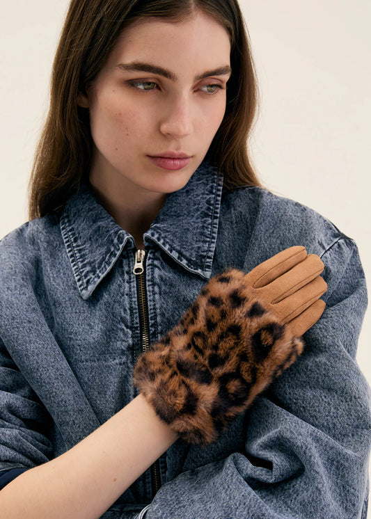 Nalì - Guanti Leopard Eco Fur