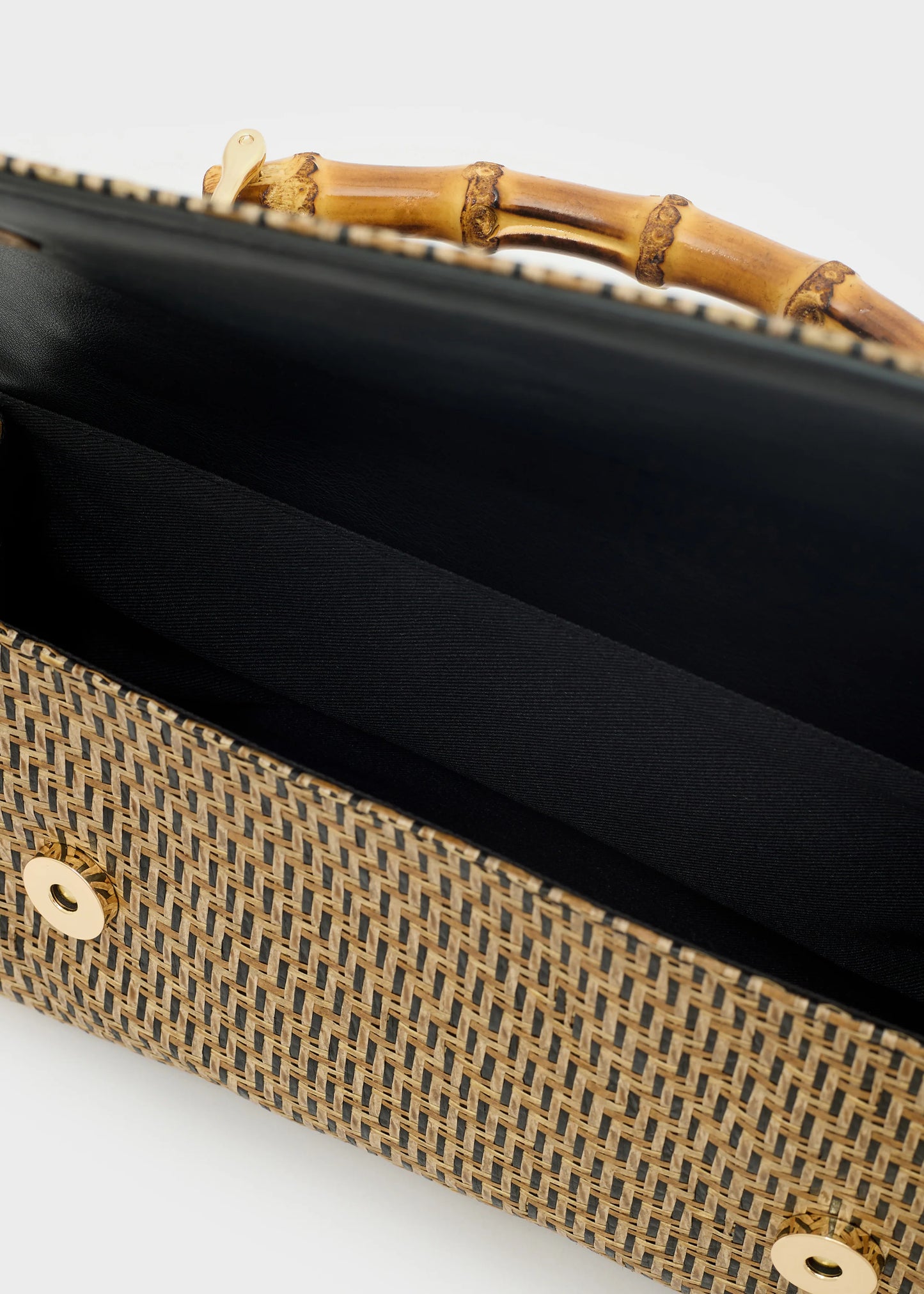 Nali - borsa palma in paglia manico bamboo