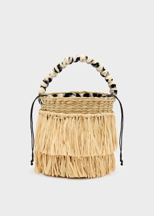 Nali -  Borsa Mikonos secchiello a mano paglia