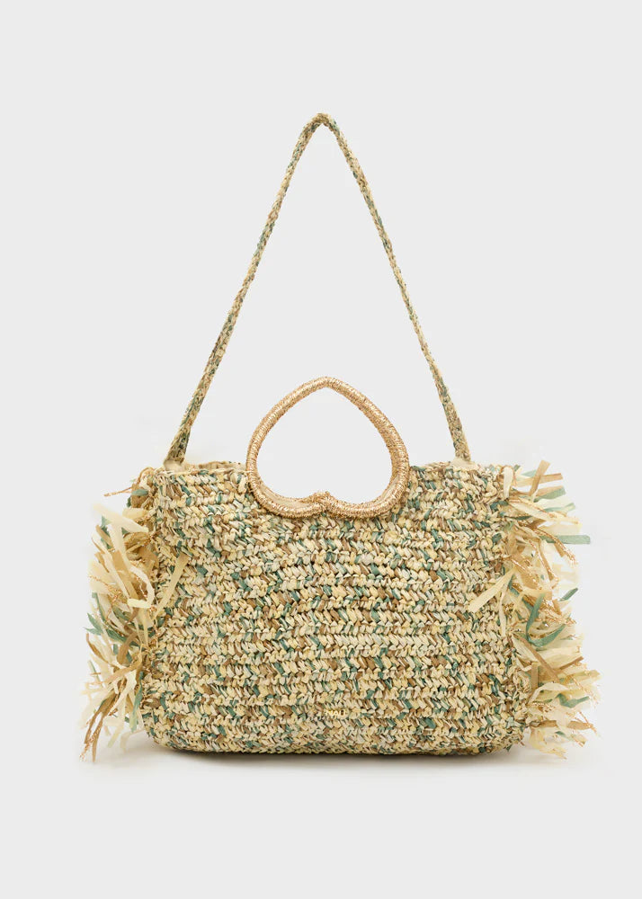 Nali -  Borsa Milos manico cuore+frange