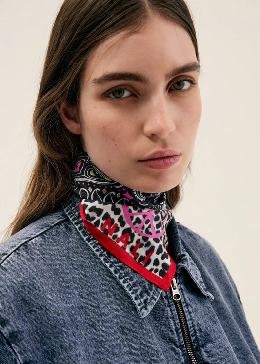Nalì-  foulard fantasia paisley/leopard