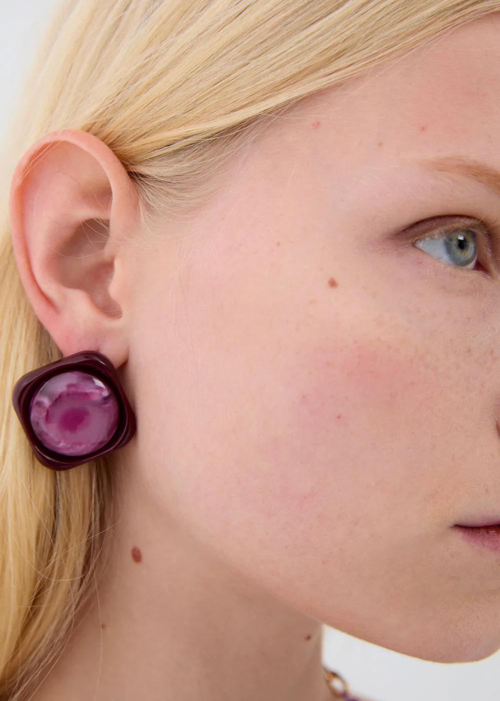 Nali - orecchini lucia squadrati in resina