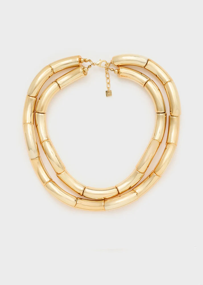 Nali - collana due tubolari oro