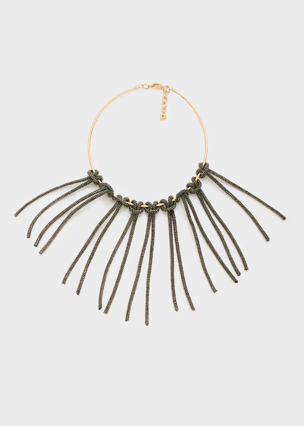 Nalì- collana chocker con frange lurex