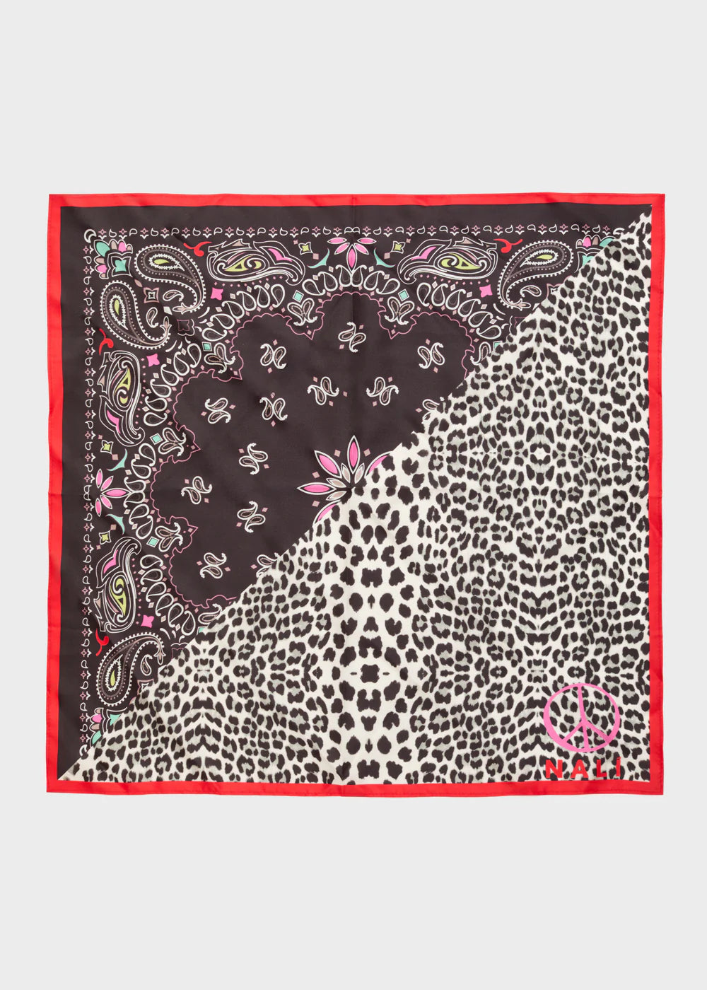 Nalì-  foulard fantasia paisley/leopard