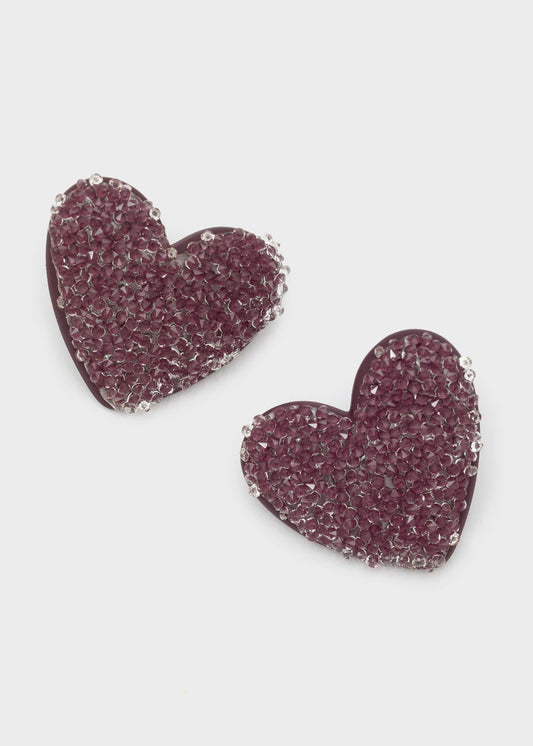 Nali orecchini shiny heart  over pietre
