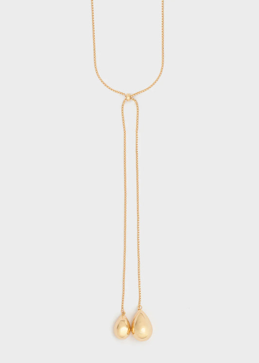 Nali collana lunga con elementi goccia
