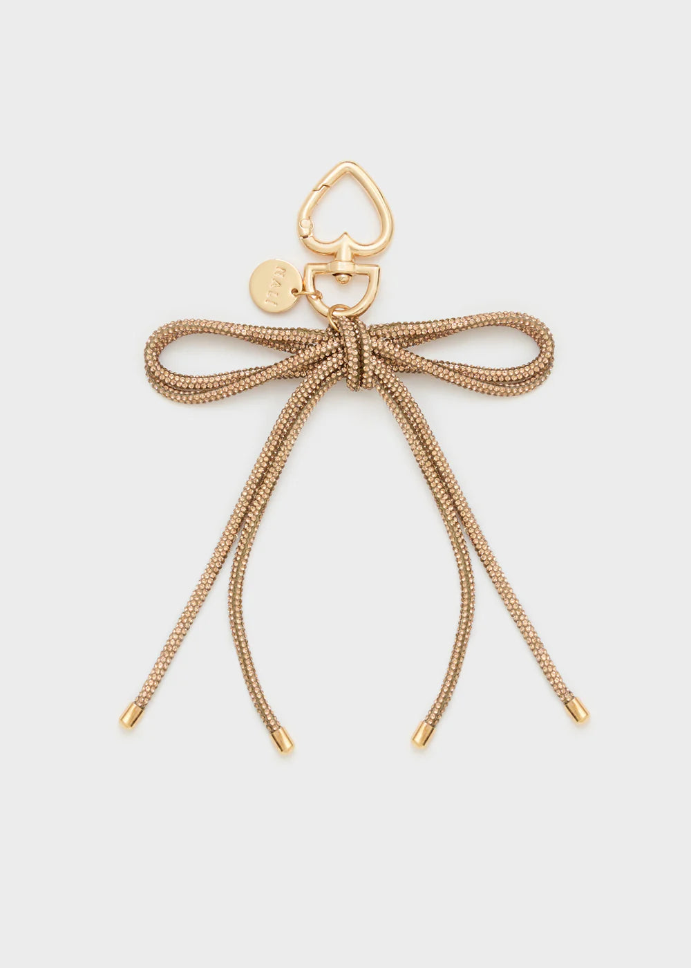 Nalì- portachiavi fiocco+cuore  pietre