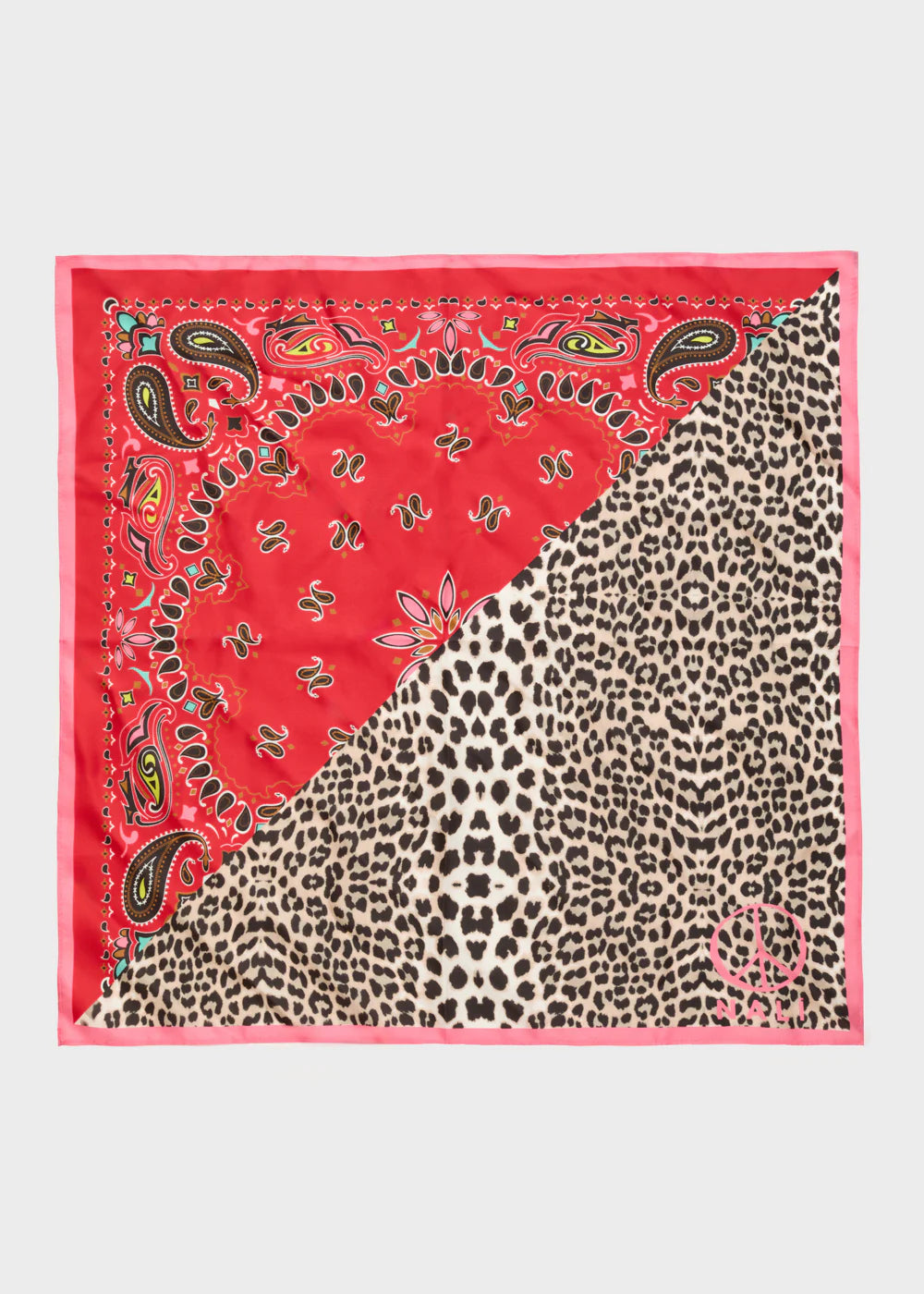 Nalì-  foulard fantasia paisley/leopard