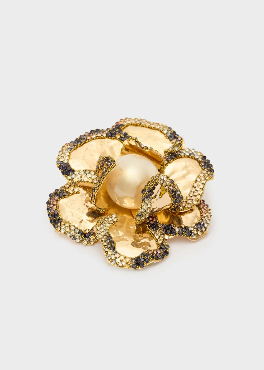 Nalì- spilla fiore con perla e pietre